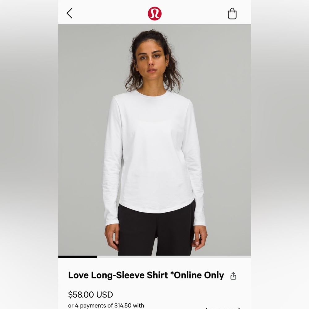Love Long sleeve shirt by Lululemon ♥️